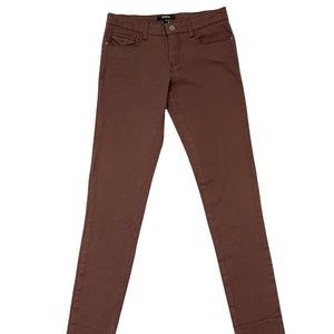 RoloyPoly Maroon Skinny Stretch Denim Jeans Ladies| Girls Juniors Size; S & L